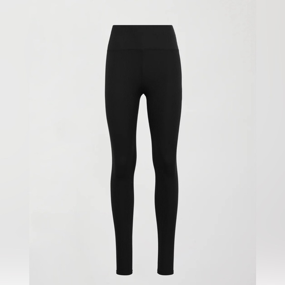 Carbon38 High-Waisted Black Ribbed Leggings. Size XS - Picture 5 of 6
